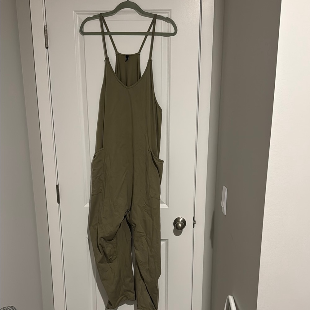 Amazon Green Jumpsuit with Adjustable Straps